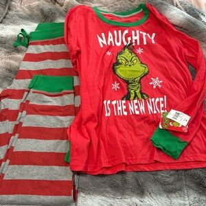 JCPenney Grinch Pajama Set - Red and Gray